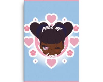 Lleno de amor / Impresión en lienzo fino / Arte kawaii / Núcleo lindo