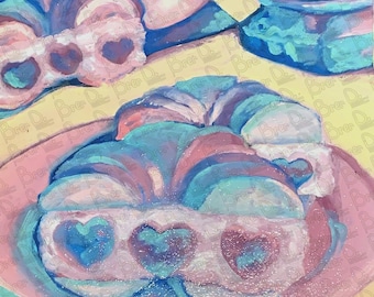 Impresión fotográfica de Bagel para el desayuno / Regalos para amantes de la comida / Arte culinario