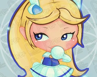 Lámina artística de Fionna y Cake: Fan Art de Hora de Aventuras (Descarga digital)