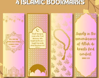 Islamitische bladwijzers: koranverzen, ramadan en Eid-geschenken (digitale download)