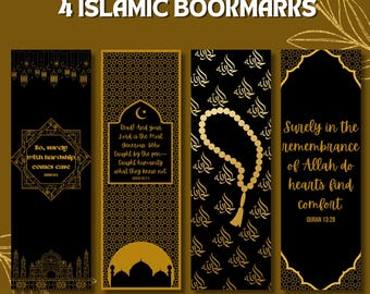 Islamitische bladwijzers: Koranverzen, Ramadan Eid-geschenken (digitale download)