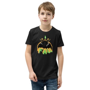 Adventure Time &quot;The Lich Fall&quot; Unique Custom Design Short Sleeve Youth T-Shirt, &quot;Wearable Art&quot; Dress your kid in Style and Support Art!