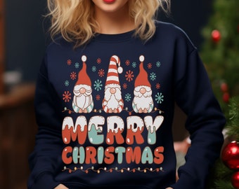 Gnomies christmas Sweatshirt, christmas gnome, christmas gnomies, gnome merry christmas, cute sweatshirts, xmas gifts, holiday sweaters cute