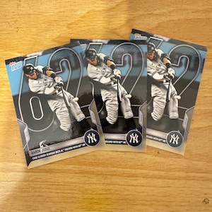 Topps 3 Aaron Judge 62 home run cards mint condition!