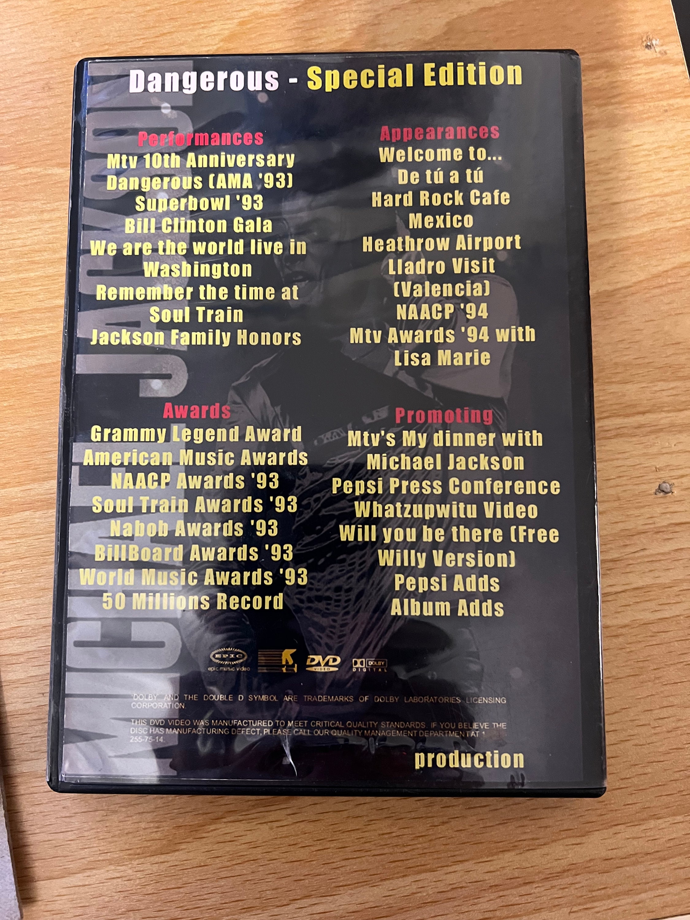 Michael Jackson Dangerous 2 Dvd! Rare - Etsy Denmark