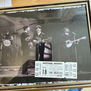 The Beatles echt original Konzertkarte 1966 Suffolk Downs