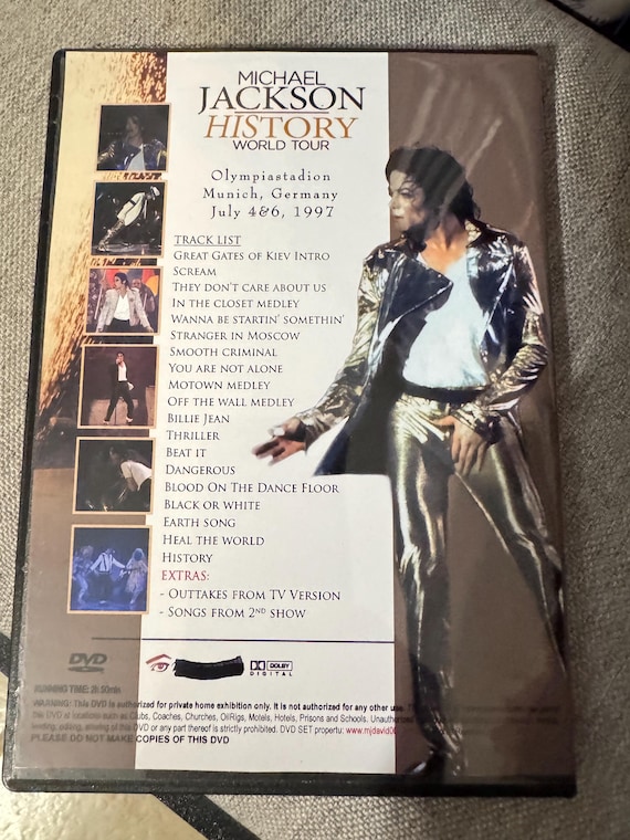 New! Michael Jackson History World Tour 2 Dvd Munich the Full Show