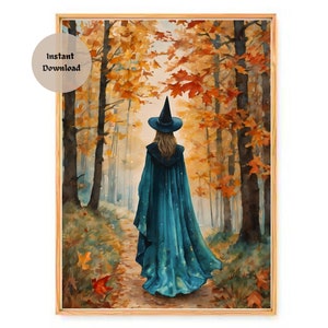 Enchanted by Autumn ~ HD Altar Print (download only) ~ Witchy Watercolour Art Fall Halloween Decor | Printable by Lyra the Lavender Witch