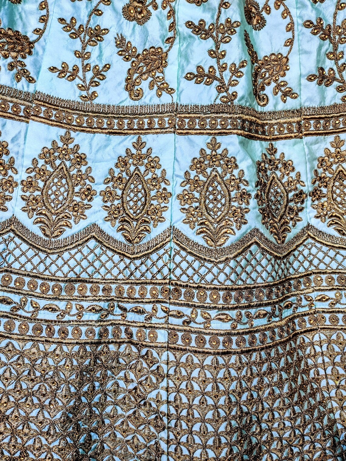 Teal Lehenga style Suit Rangoli Silk main image 1