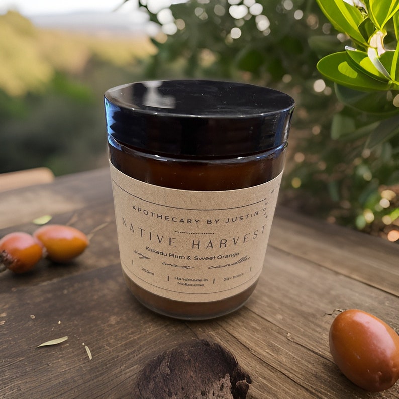 Kakadu Plum & Bush Lime Native Harvest Large 100 hrs or Medium 24 hrs Med Candle - 24+hr