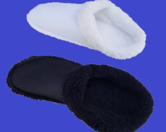 Insoles for Crocs Clogs Replacement White Black Fur Insert Lining Shoe Inner Sole Warm Removable Furry Fluffy Fuzzy Liners