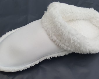 Plantillas de repuesto para zuecos Crocs, forro de piel blanca y