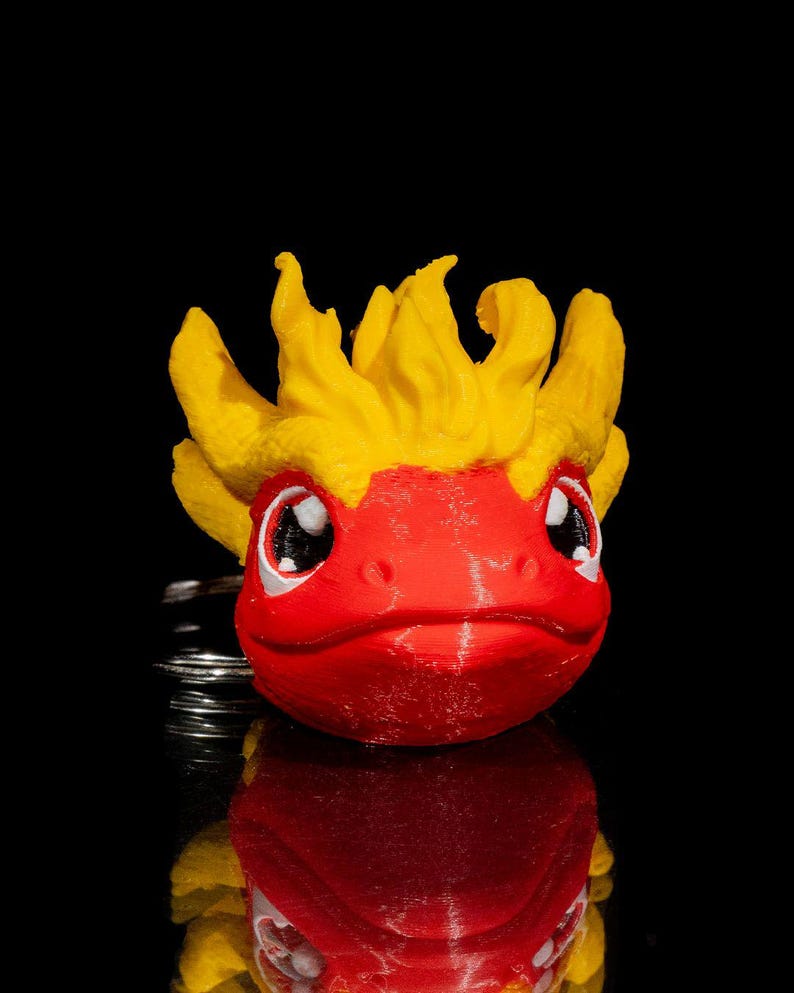 Baby Fire Dragon Keychain Etsy