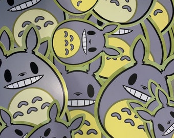 Cute studio ghibli totoro sticker | weatherproof die cut glossy or matte