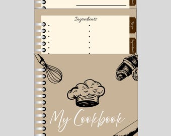 Digital Recipe Book for Record Keeping and Kitchen Use PDF Format Hyperlink Tabs Future Proof Reusable Keep Your Recipes Safe