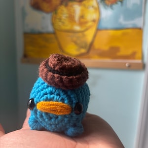 Perry the Platypus Crochet, Phineas and Ferb Inspired Crochet, Platypus Amigurumi