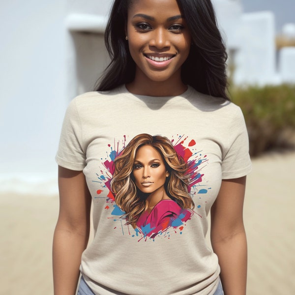 JLo Unisex Softstyle T-Shirt, Women's Tees, Men's Tees, Teen Tees, Birthday Present, Family Gift, Casual Wear, Fashion Wear, Celebrity Lover