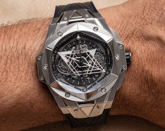 Montre squelette chronographe automatique Hublot Big Bang Sang Bleu II