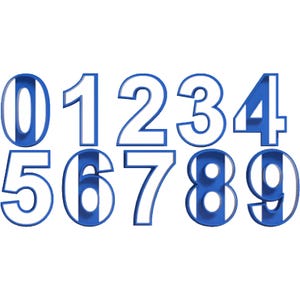 Juego de cortadores de galletas con números n.° 1 / Herramienta para hornear impresa en 3D / 0-9, Cumpleaños, Educativo