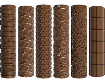 Ground Tabletop Terrain Texture Pattern Roller #2 | 3D Printed Craft Tool | Custom Pattern Roller