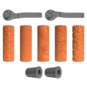 Autumn Clay Texture Roller | 3D Printed Craft Tool | Custom Pattern Roller
