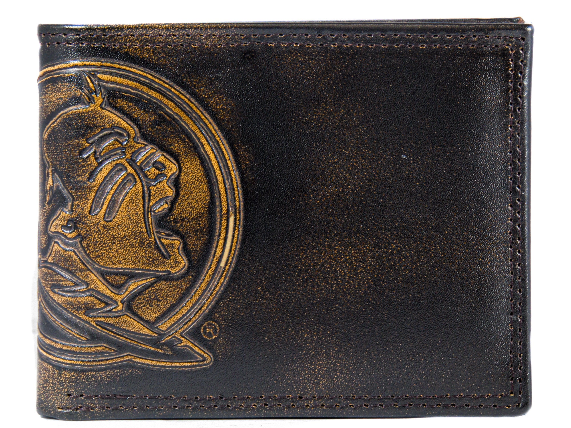 Team Sports America NCAA Florida State University Front Pocket Slim Wallet For Men | Minimalist Leather RFID Blocking Bifold Card Holder