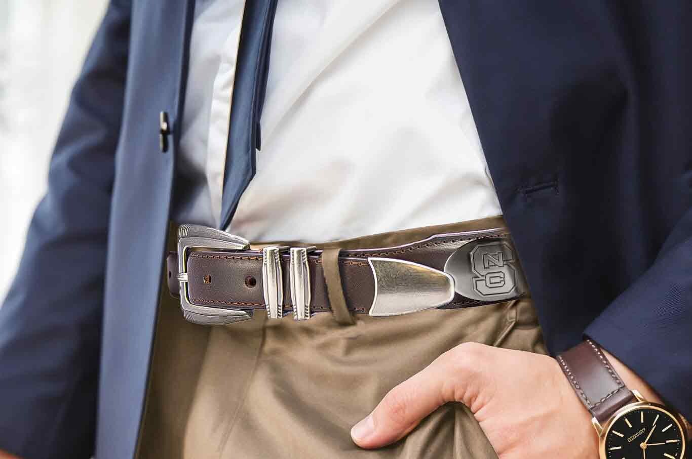 The▲Hermit Club × SGSC Leather Drip BELT Lineman Hand Tooled Leather Belt - Full Grain Cowhide | Miller's