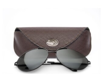 Southern Miss Eagles Sunglass and Eyewear Case – Brown Pebble with Protective Snap Closure