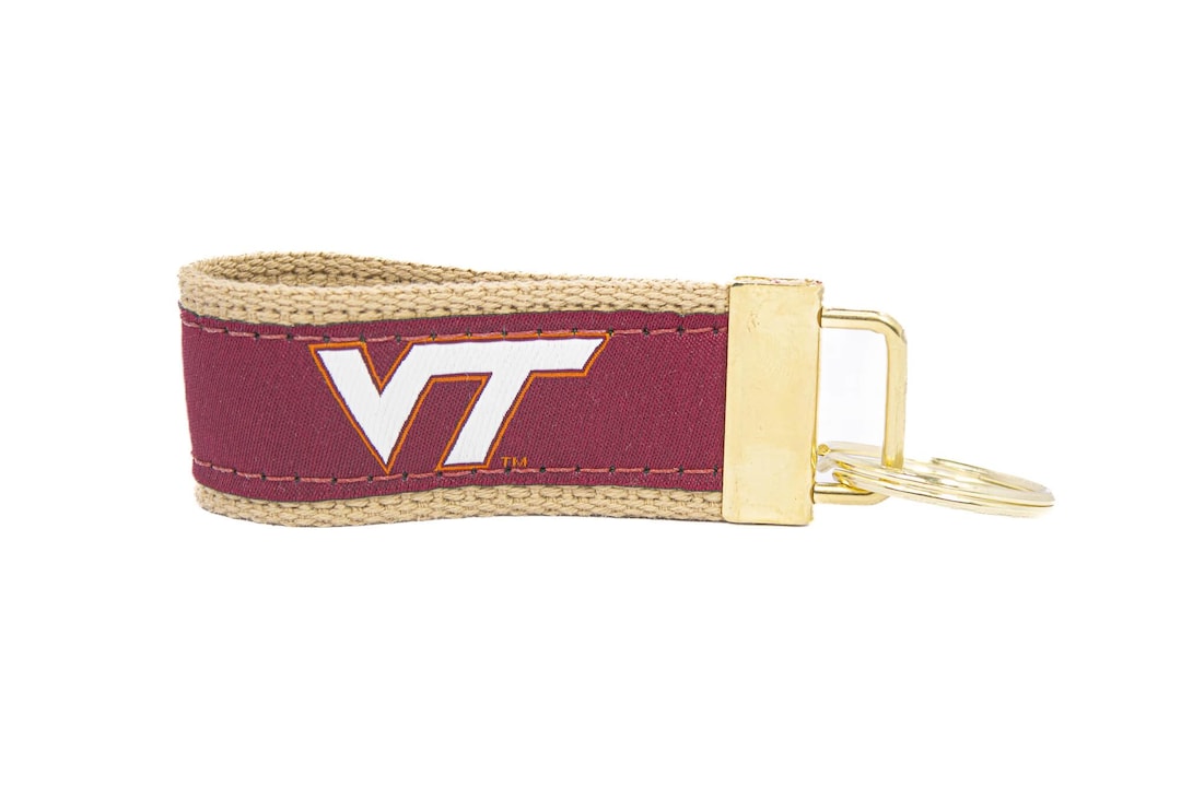 Virginia Tech Ribbons Virginia Tech Hokies Collegiate Woven Ribbon Key Chain. Hokies Key Fob ...