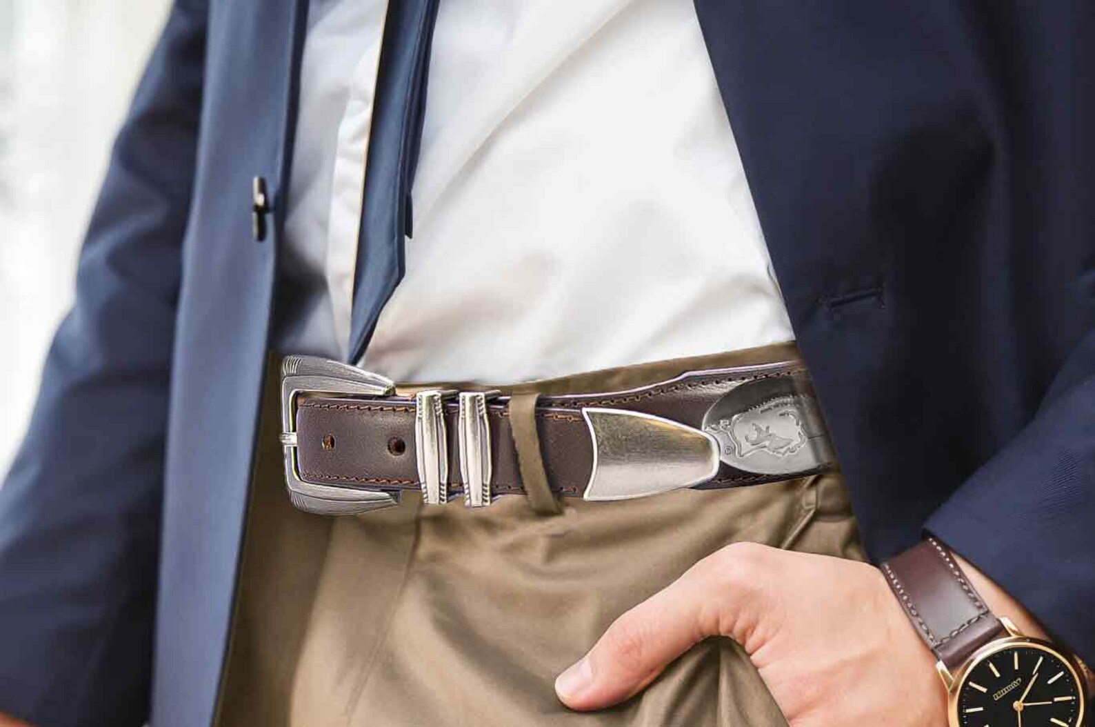 Arkansas Razorbacks Men's Dressy Leather Belt. Arkansas Gift. ARK Merch ...