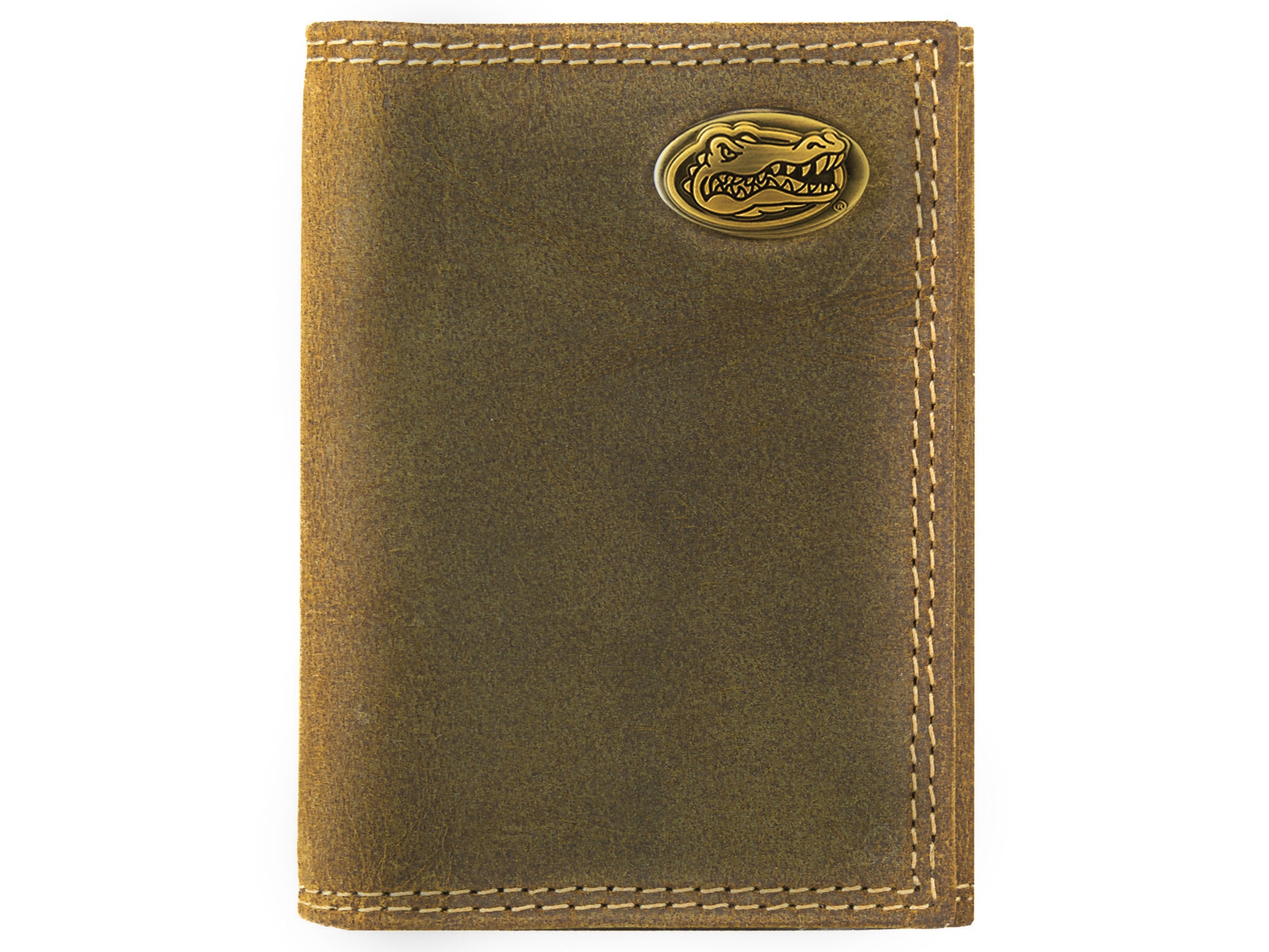 NCAA LSU Tigers Zep-Pro Leather Trifold Wallet In Brown - Officially