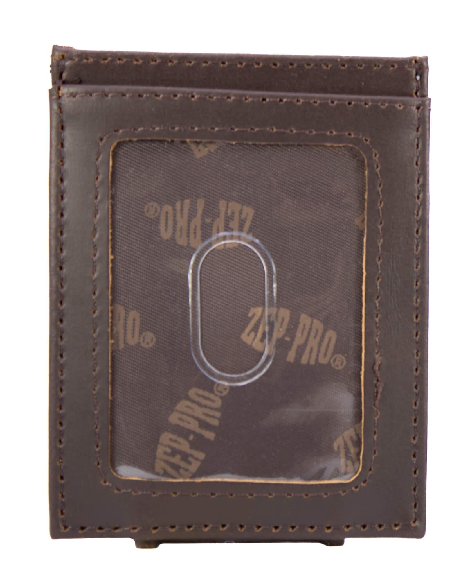 Turkey Men's Magnetic Front Pocket Old School Camo Leather Wallet