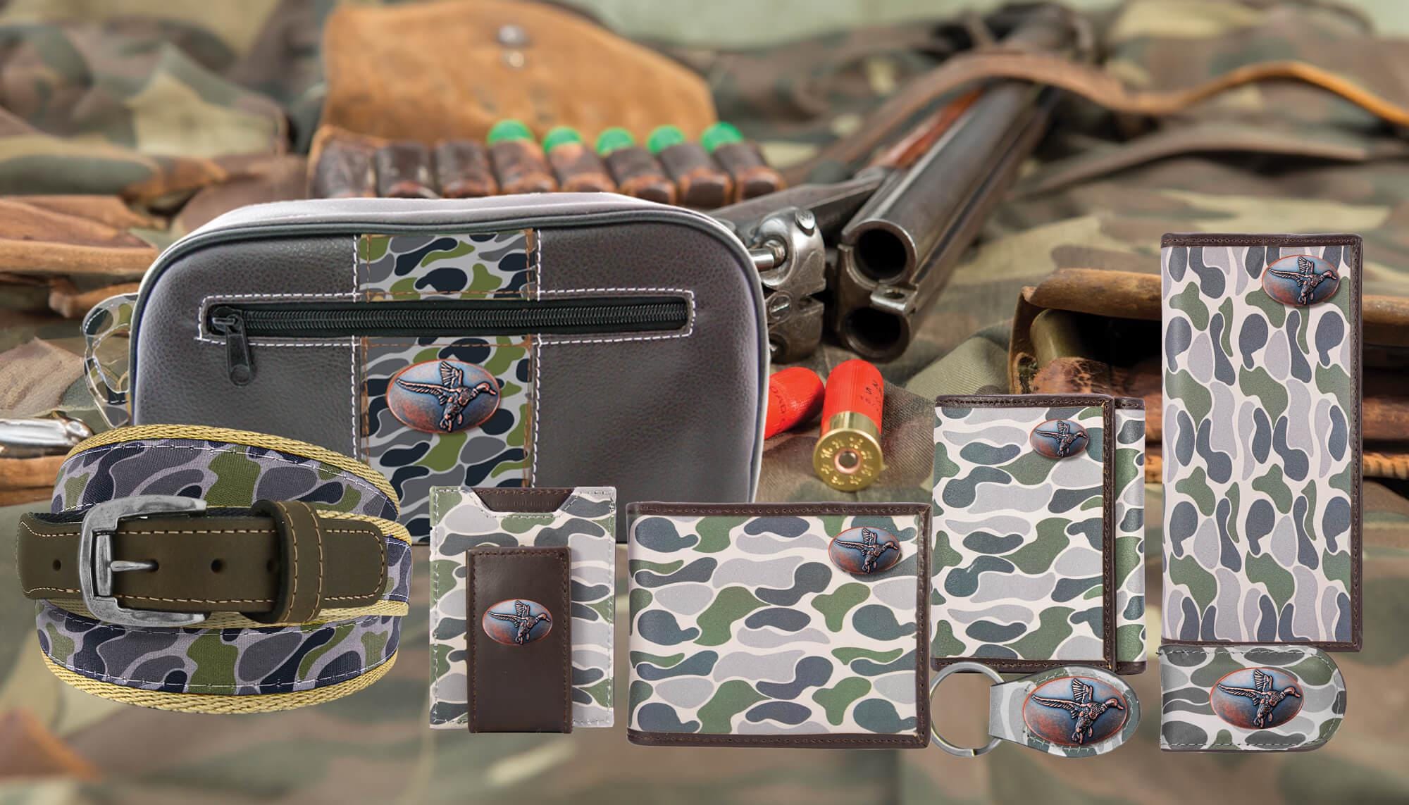 ★BLACK PURPLE☆Vintage Camo Coin Wallet Lab Men's Bifold Old School Camo Leather Wallet. – Zep-Pro Shop