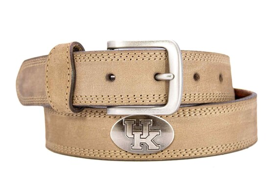 Kentucky Wildcats Men's Collegiate Leather Belt. UK Wildcats Merch