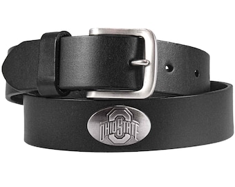 オハイオ州立大学バックアイズ メンズ カレッジレザーベルト