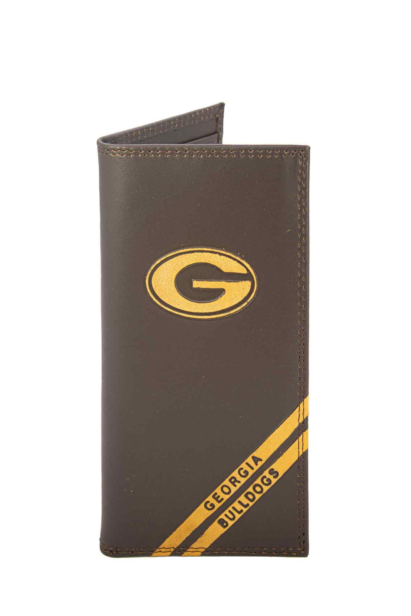 Georgia Bulldogs Men's Embossed Leather Wallet. UGA Dawgs Trifold