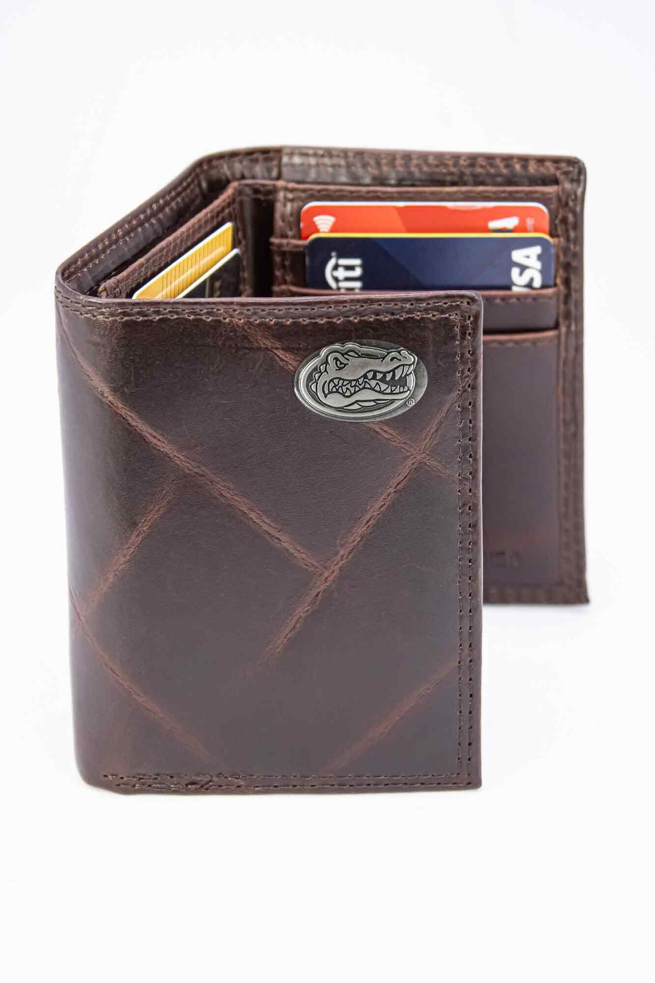 ◆きつね イタリア「SOFFIERIA PARISE」◆ Florida Gators Men's Collegiate Trifold Leather Wallet. Florida