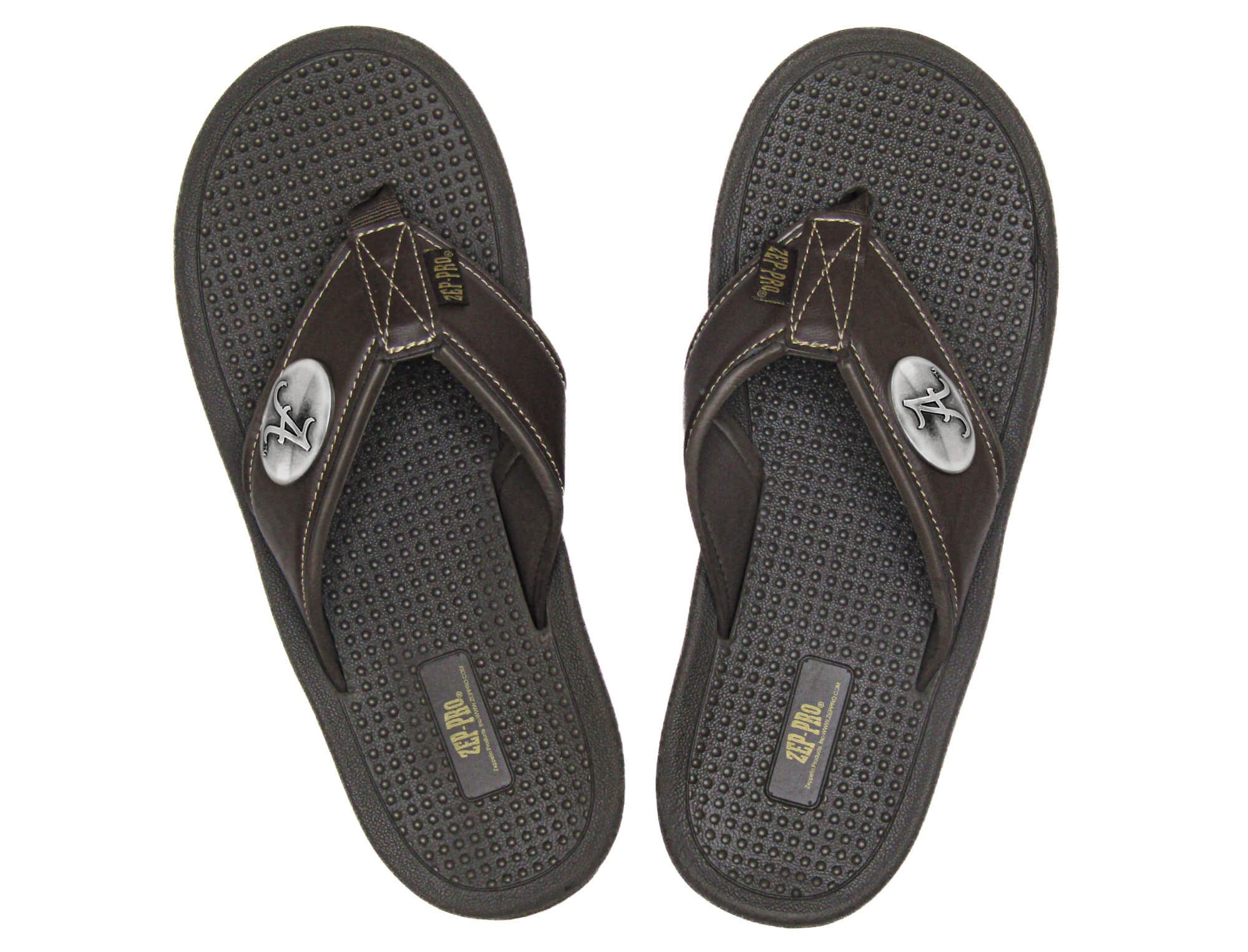 Alabama Crimson Tide Black and Red Flip Flops with Logo Men’s Size 9 Alabama Crimson Tide NCAA Mens Colorblock Big Logo Gel Slides main image 2