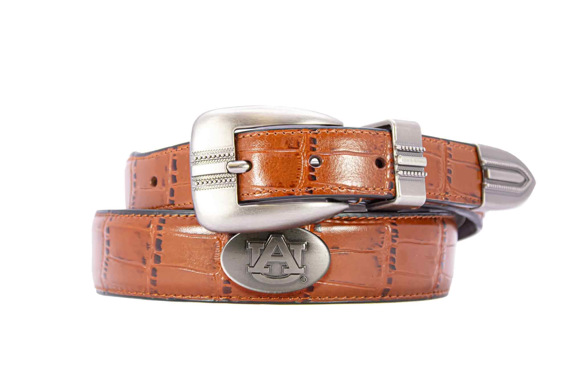 Vintage Auburn Tigers Trophy Style Western Belt Buckle Brown Leather Belt PM 36 Auburn Tigers Men main image 4