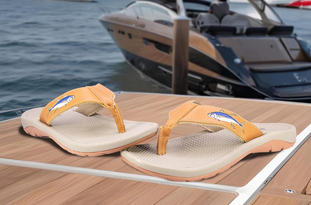 Sandalia de pesca para hombre Yellow Tuna, chanclas náuticas con