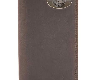 FSU Seminoles Men's Collegiate Secretary Leather Wallet. FSU Long Wallet. Noles Roper Wallet. FSU Gift. Silver Concho Emblem