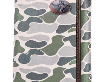 ★BLACK PURPLE☆Vintage Camo Coin Wallet Lab Men's Bifold Old School Camo Leather Wallet. – Zep-Pro Shop