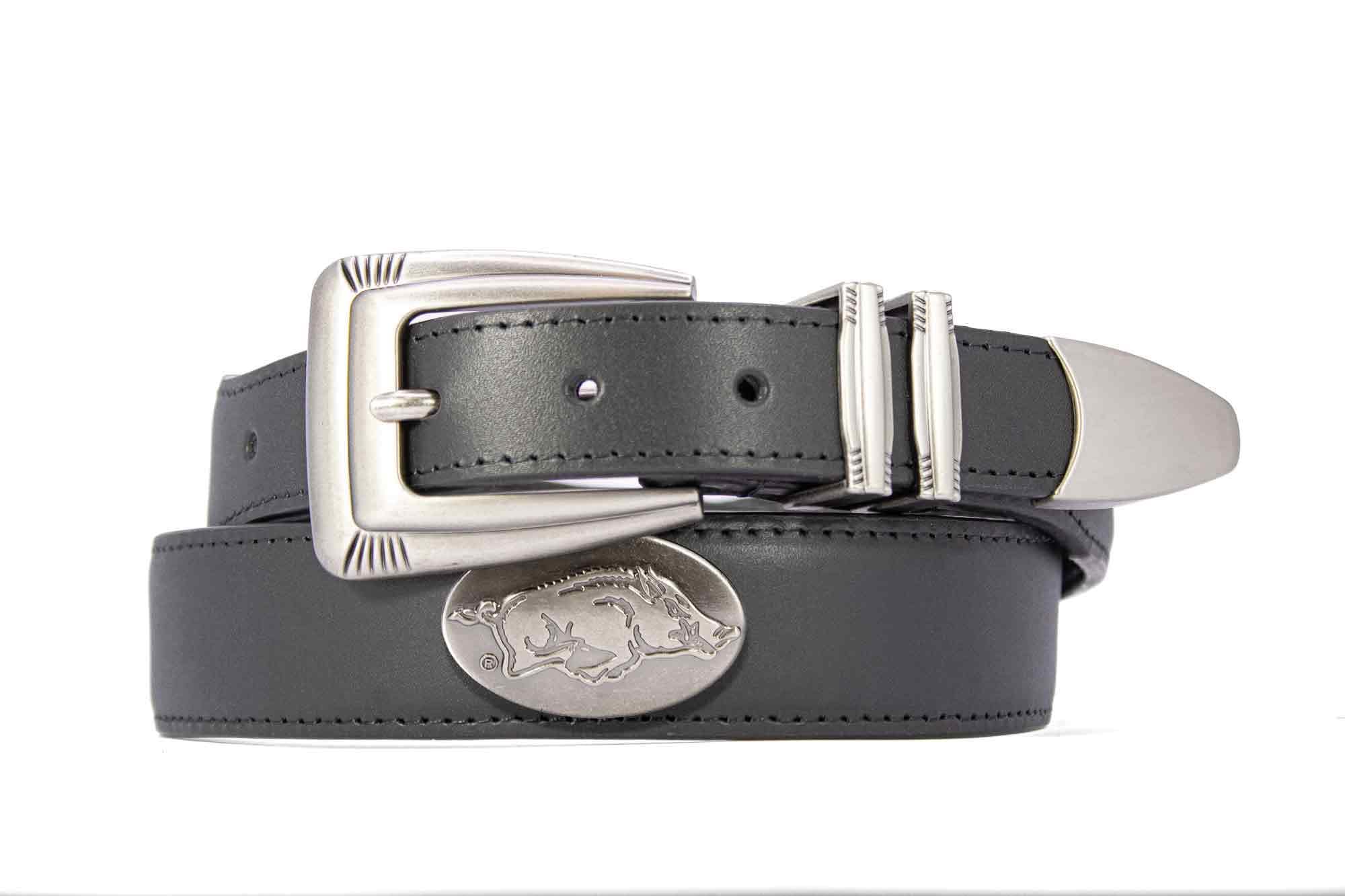 Arkansas Razorbacks Men's Dressy Leather Belt. Arkansas Gift. ARK Merch ...