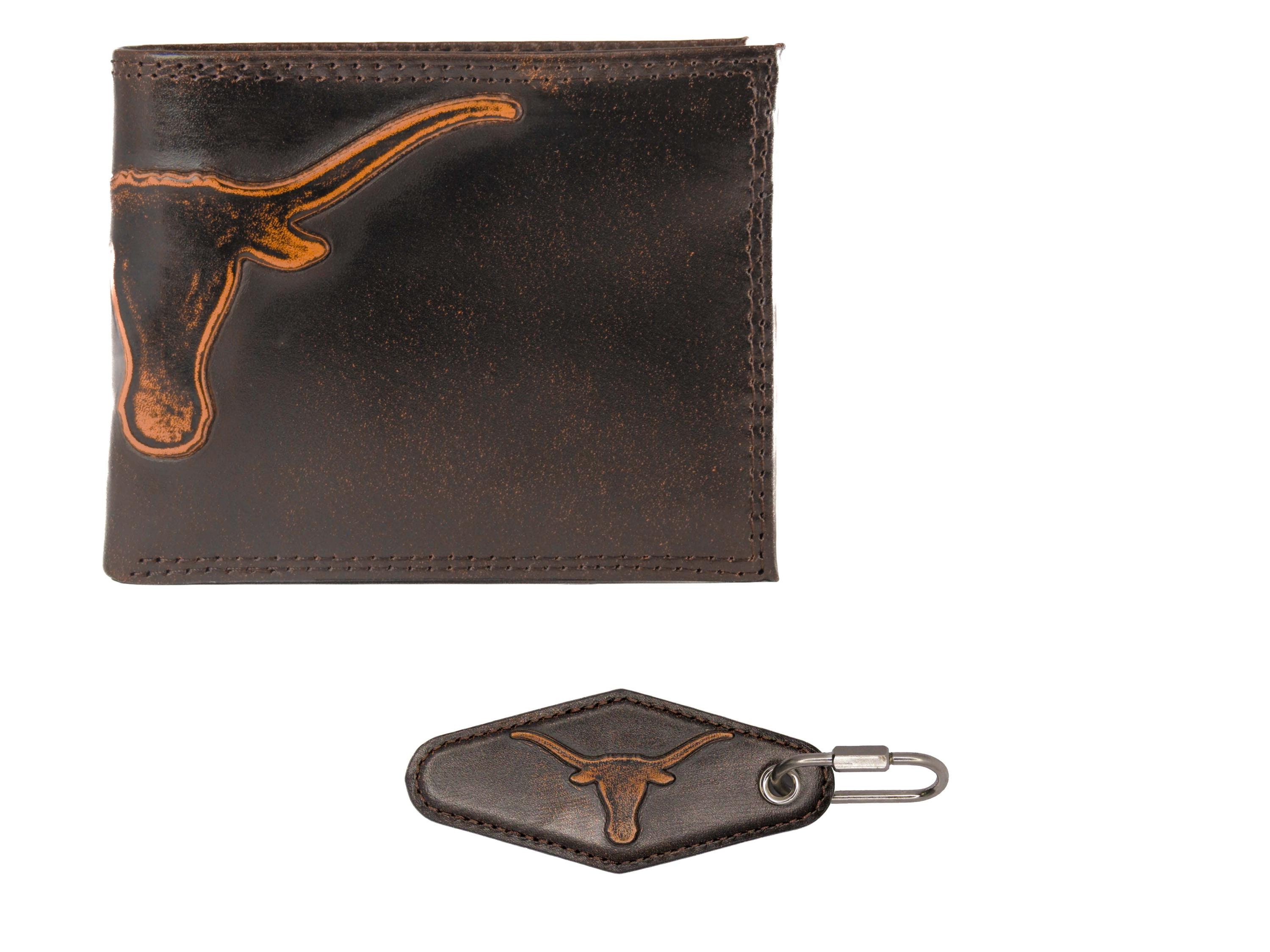 Texas Longhorns Men's Collegiate Bifold Leather Wallet - Texas Key