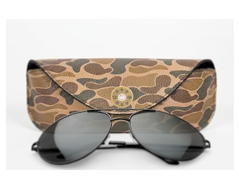 Shotshell Sunglass and Eyewear Case – Camo or Brown Pebble with Protective Snap Closure