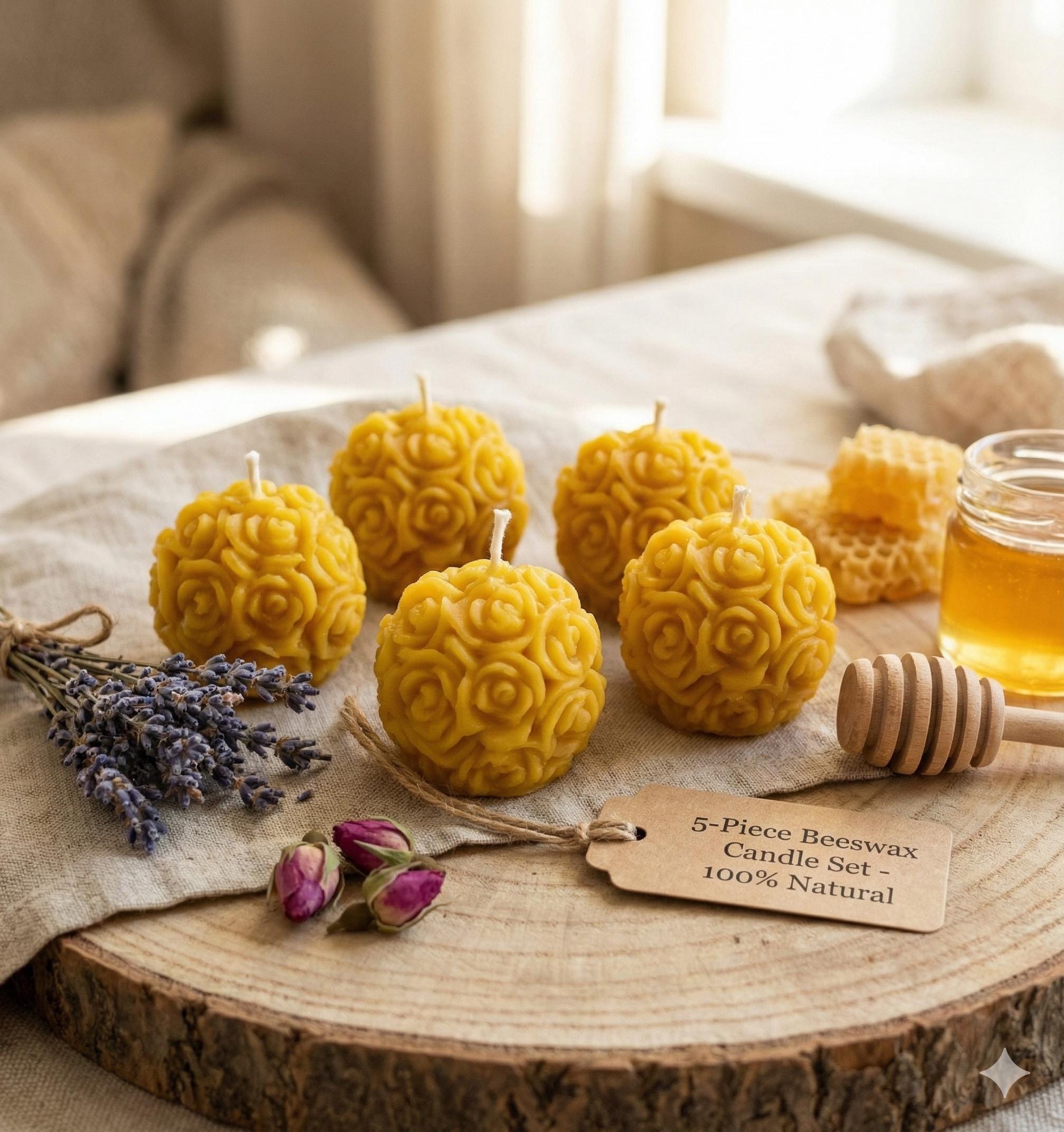 Set 28 Mini Candele Magiche In Cera D'Api Bianche E Nere - Per Rituali Pagani E Wiccan, Fatte A Mano - 4
