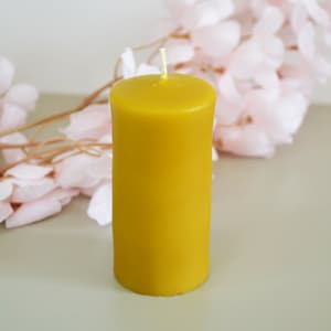 Beeswax pillar candle large, 100% beeswax handmade