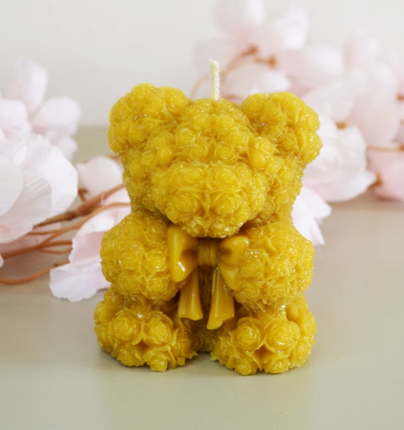 Teddy Bear Made of Roses, 100% Beeswax Handmade
