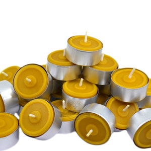 Beeswax tealight candles, 100% beeswax handmade