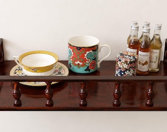 Mensola in legno vintage per cucina, soggiorno, camera da letto, ufficio.